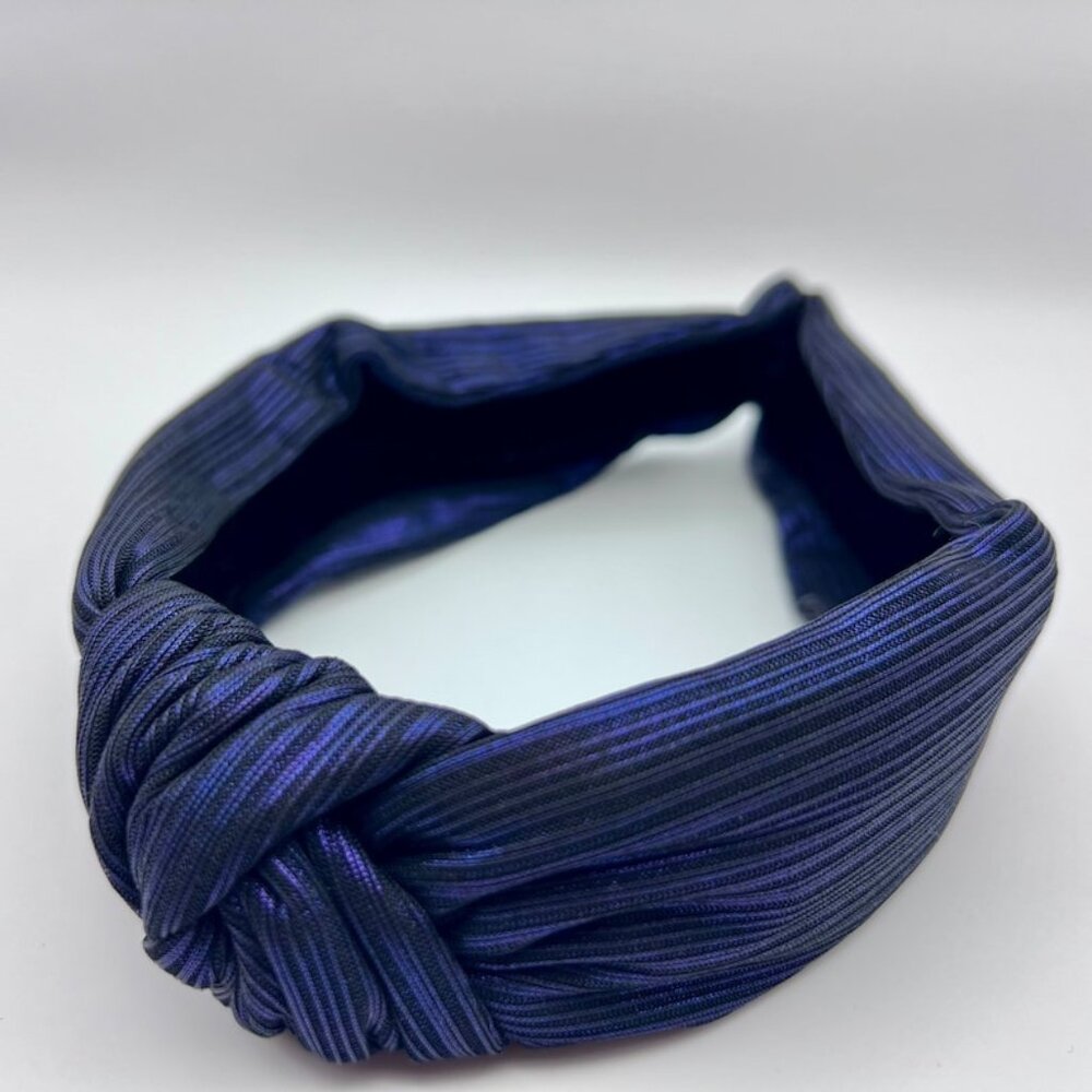 Shiny headband, Navy blue headband, Stylish and Comfortable Hair Accessory